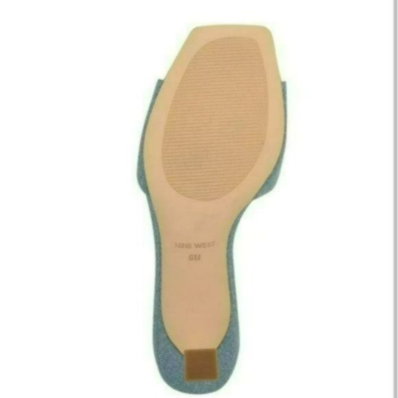 Nine West Indra Square Toe Low Heel Sandals-9.5 - Picture 2 of 8